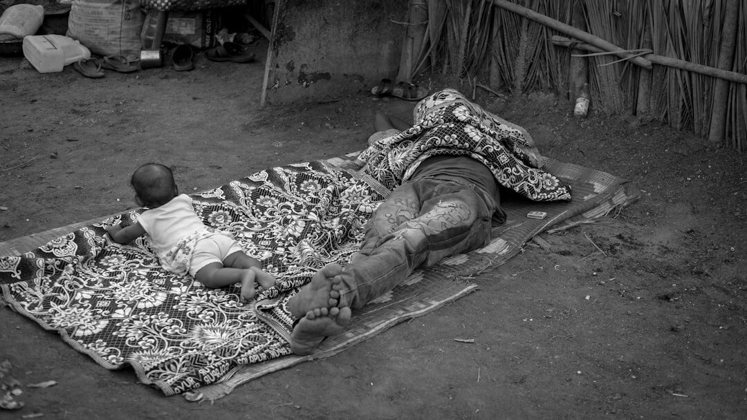 child in poor neighborhood